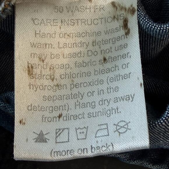 Black Stallion FR Denim Work Shirt Medium Snap Front Utility - Picture 11 of 16